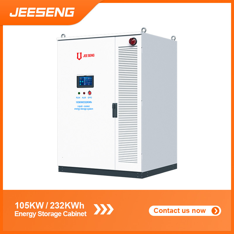 105KW 232KWh Armario de almacenamiento de energía refrigerado por líquido para el sistema de almacenamiento de energía industrial y comercial