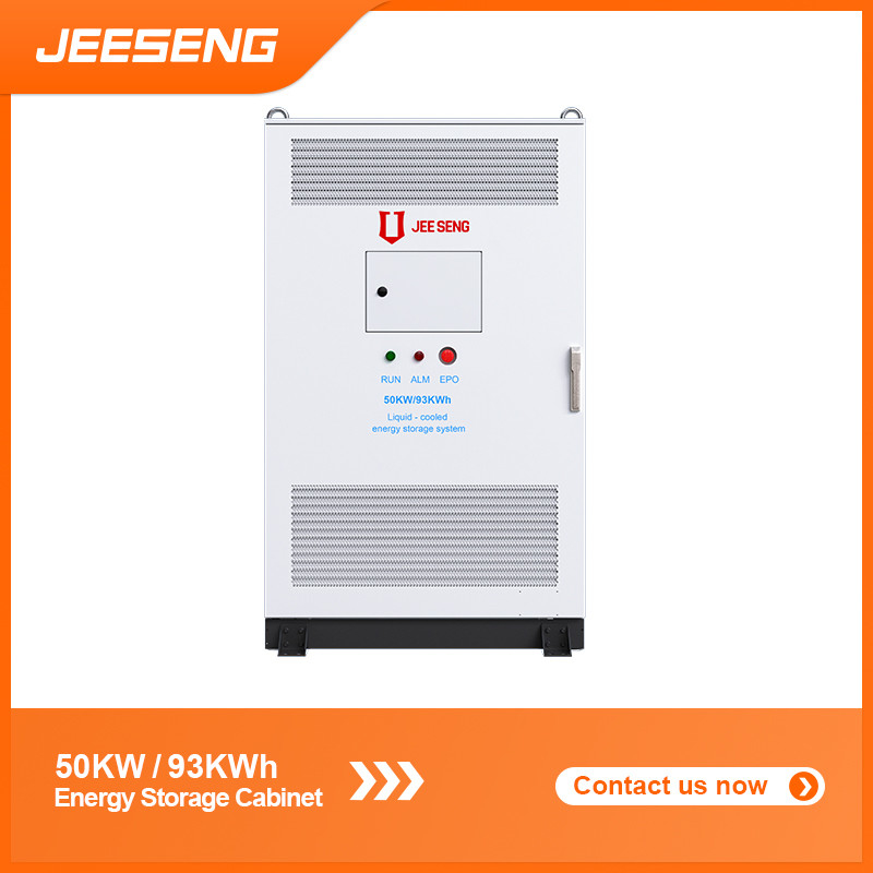 50KW 93KWh Armario de almacenamiento de energía refrigerado por líquido para sistemas industriales y comerciales de almacenamiento de energía