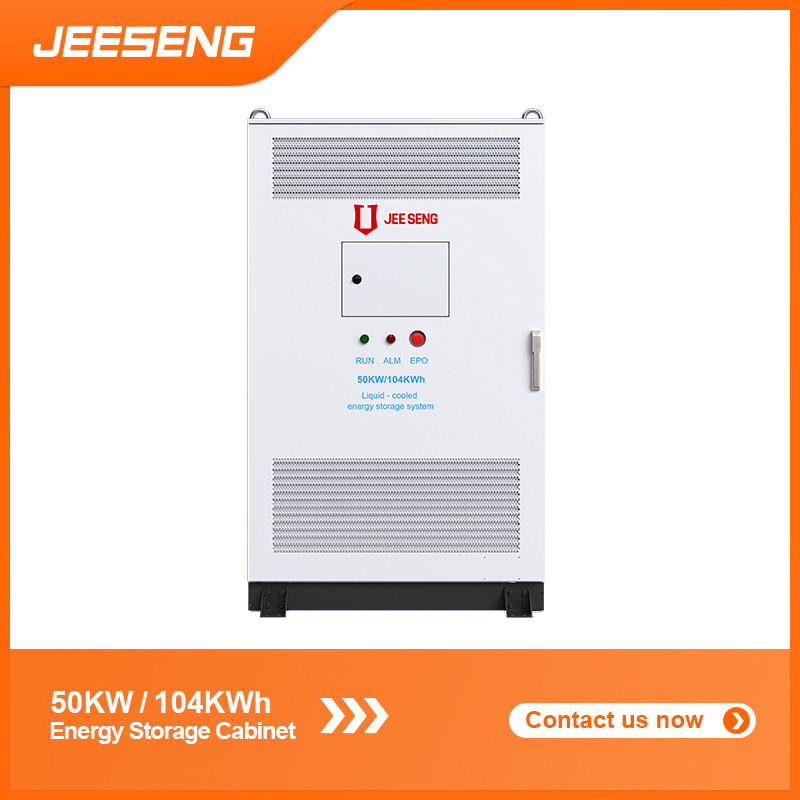 50KW 104KWh Armario de almacenamiento de energía refrigerado por líquido para sistemas industriales y comerciales de almacenamiento de energía