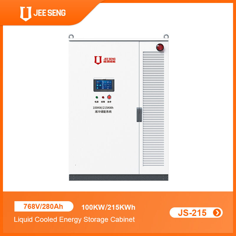 100KW 215KWh gabinete de almacenamiento de energía refrigerado por líquido para el sistema de almacenamiento de energía industrial y comercial